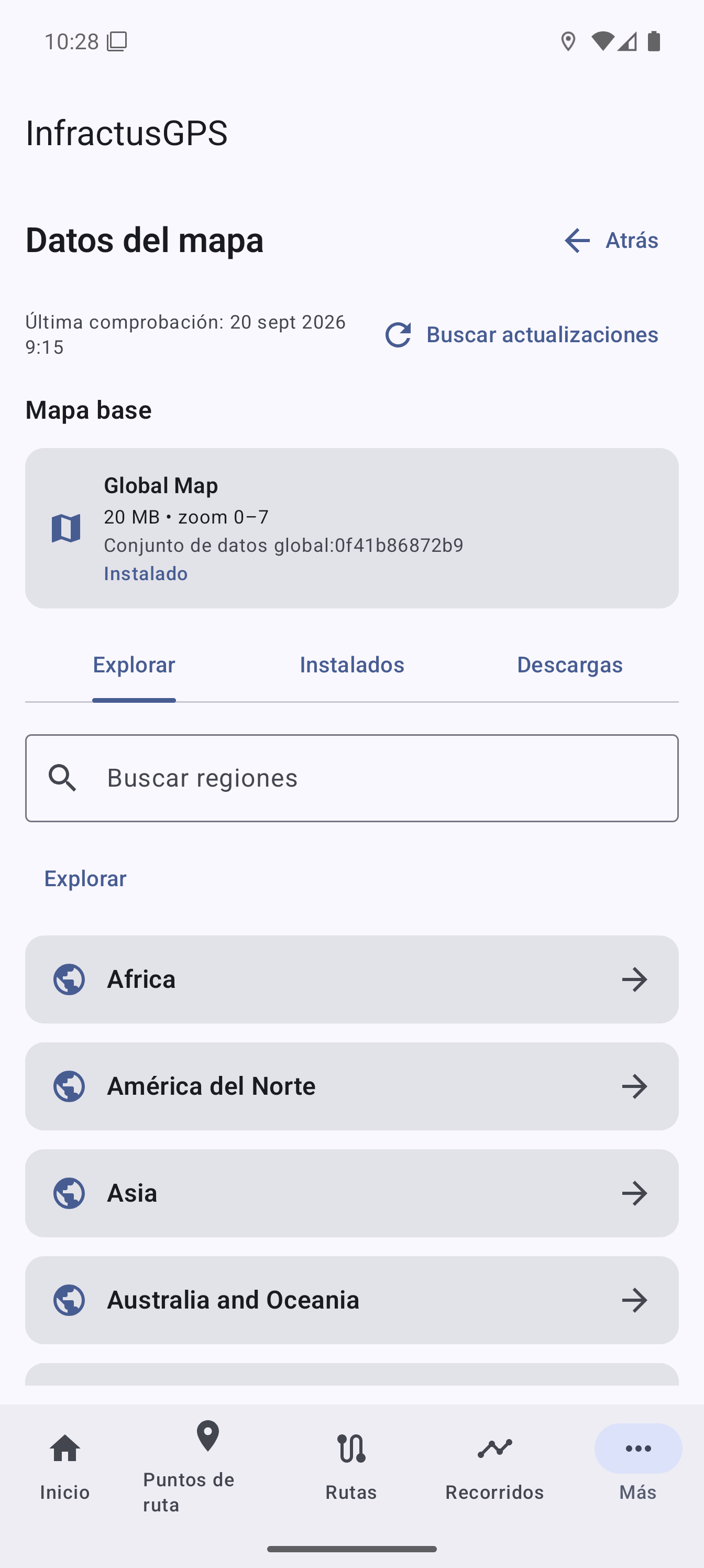 Mapas descargables sin conexión